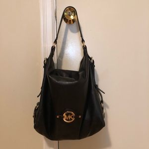 Michael Kors Black Leather Hobo Bag